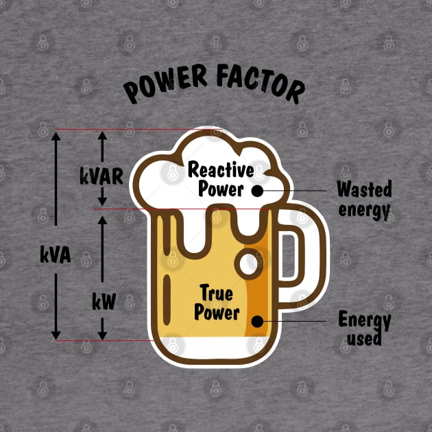 Power Factor Engineer & Beer Funny Gift Ideas by anjokaba89